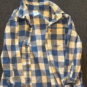 Carter's Blue and White Plaid  toddler Shirt
